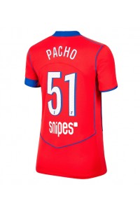 Paris Saint-Germain Willian Pacho #51 Fotballdrakt Tredje Klær Dame 2025-26 Korte ermer
